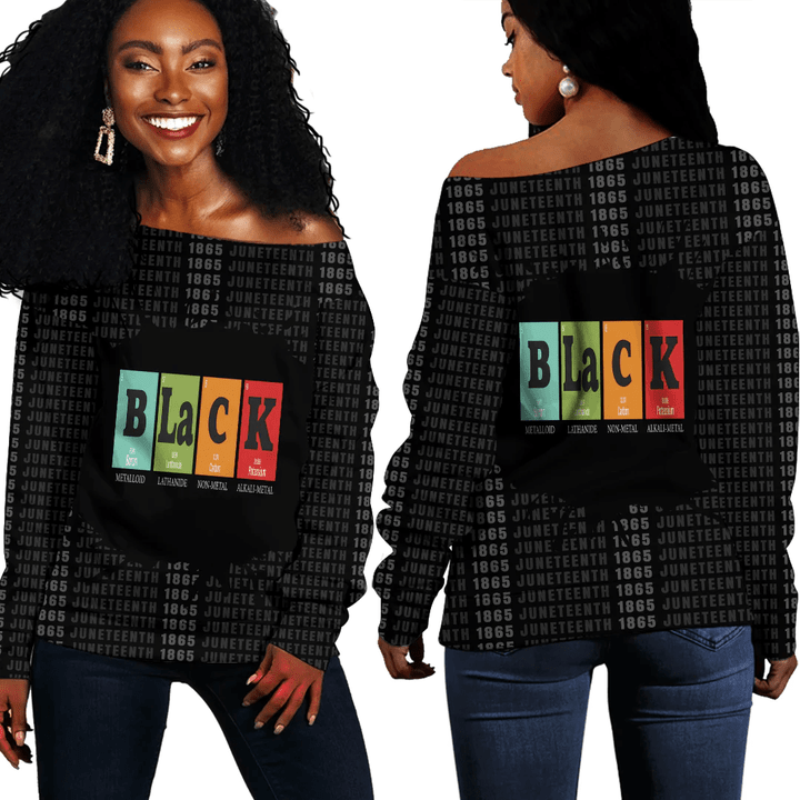 Africa Zone Clothing - Juneteenth Chemistry Off Shoulder Sweaters A31