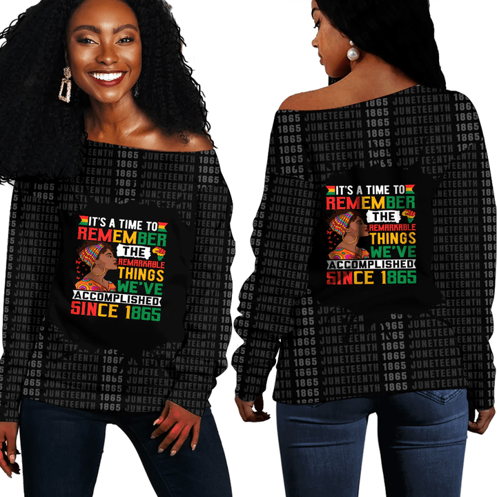 Africa Zone Clothing - It's A Time To Remember Off Shoulder Sweaters A31