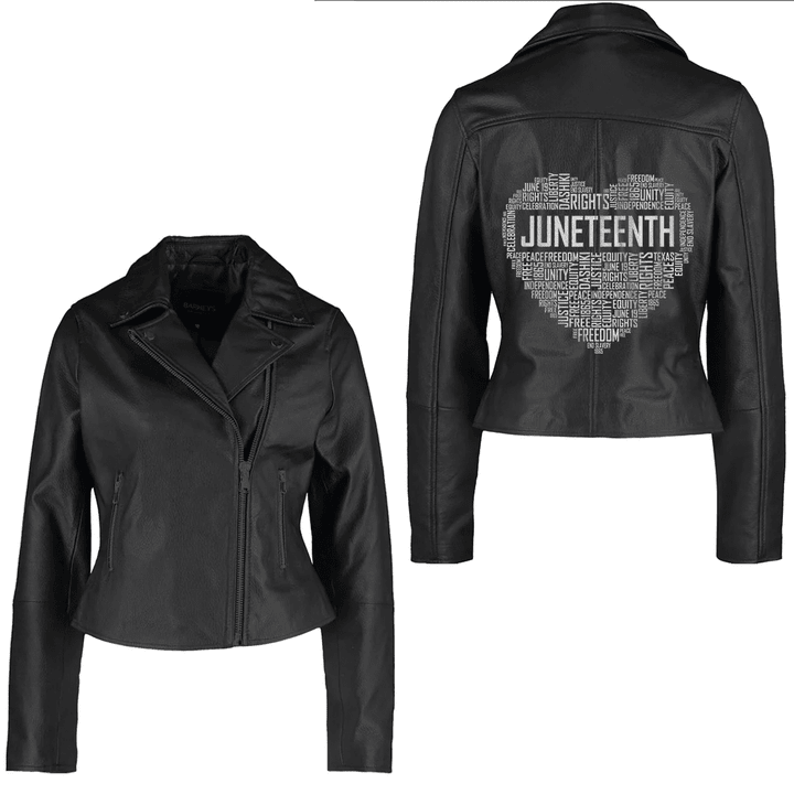 Africa Zone Clothing - Black History Is World History Juneteenth Women Women's Leather Jacket A35