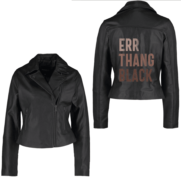 Africa Zone Clothing - Juneteenth tshirts Women Juneteenth Girls African American Women's Leather Jacket A35