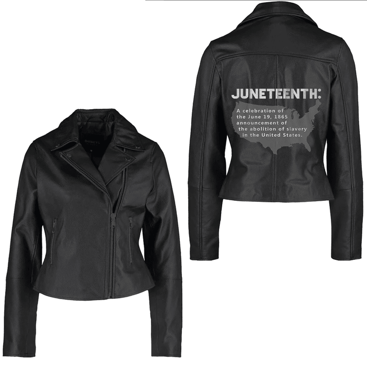 Africa Zone Clothing - You're Welcome Black History Month Pride African Inventors Women's Leather Jacket A35