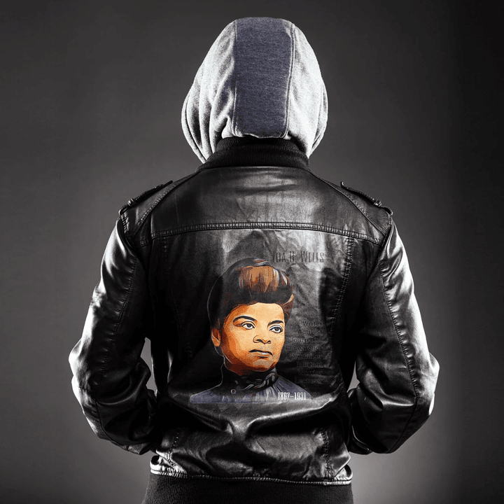 Africa Zone Clothing - Ida B Wells Black Pride Women History Month Juneteenth Light Leather Jacket A35