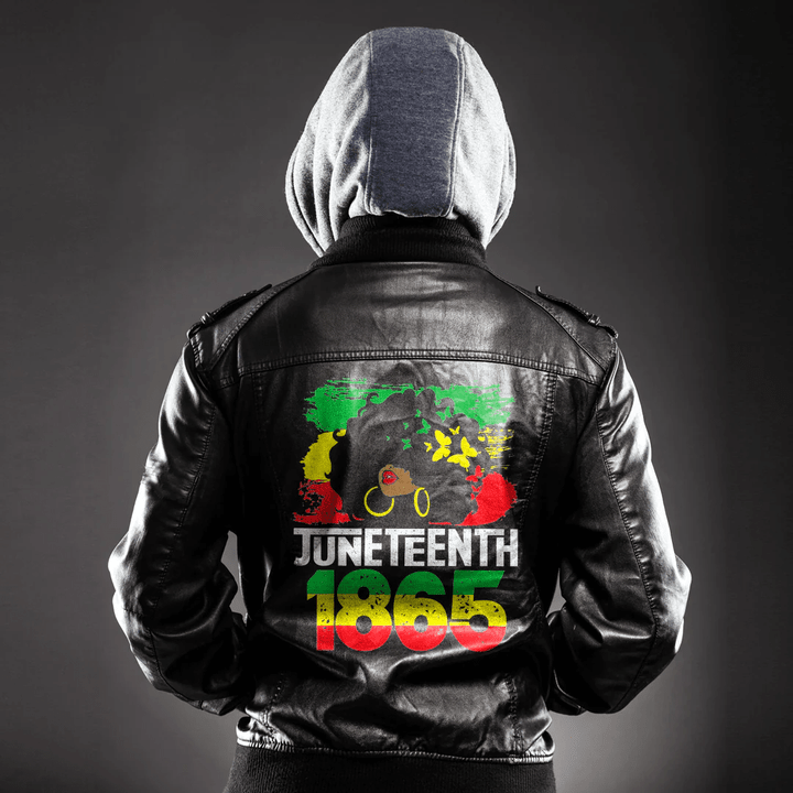 Africa Zone Clothing - Juneteenth 1865 Juneteenth Is My Independence Day Leather Jacket A35