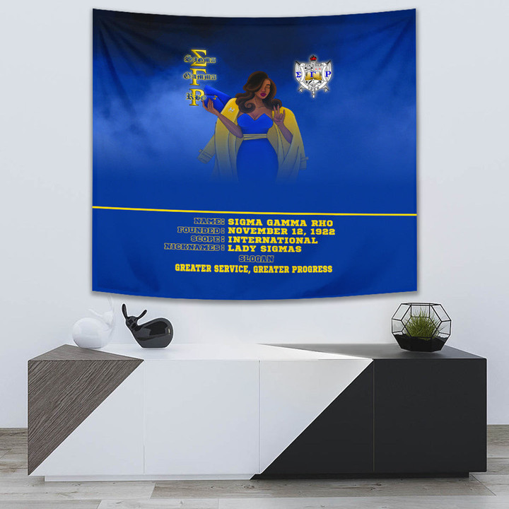 Africazone Tapestry - Sigma Gamma Rho Slogan Tapestry A35