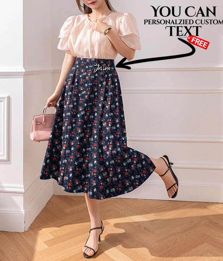 Women's Ladies Skirt - Trendy Roses Flower Pattern Best Gift For Women - Gifts She'll Love A7