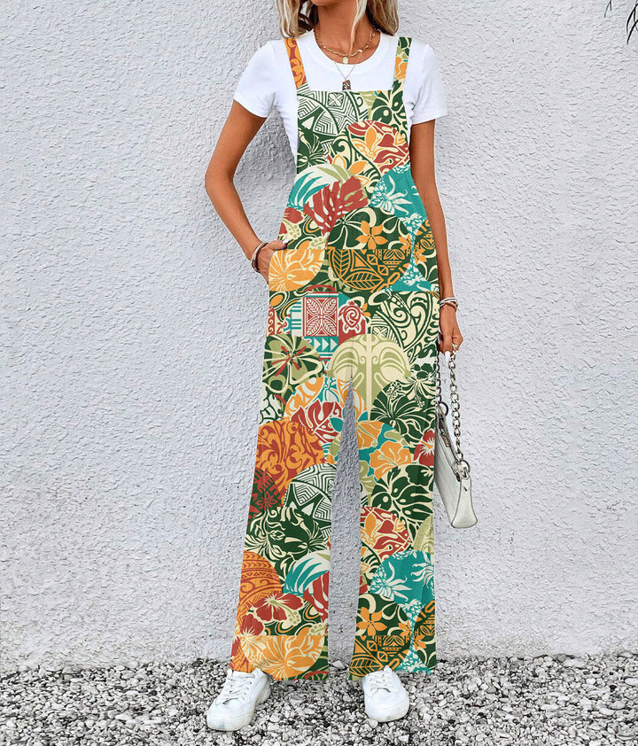 Women's Jumpsuit - Hawaiian Style Patchwork Best Gift For Women - Gifts She'll Love A7 | Africazone