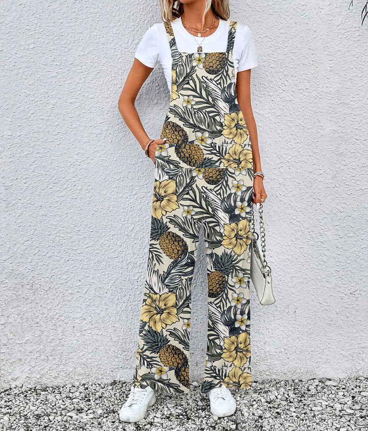 Women's Jumpsuit - Pineapples Hibiscus And Frangipani Flowers Best Gift For Women - Gifts She'll Love A7 | Africazone