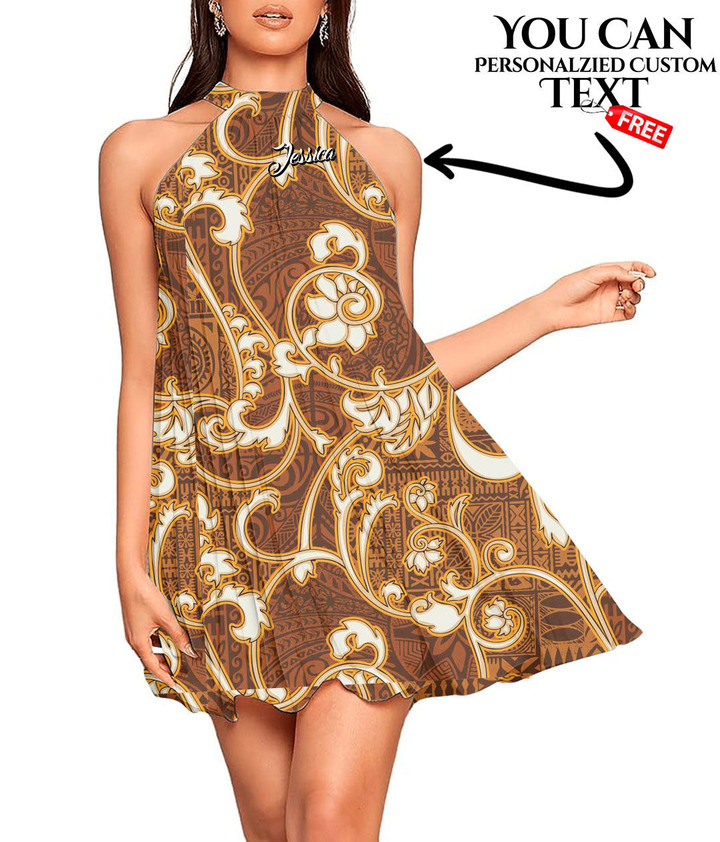 Women's Halter Dress - Hawaiian Flourish Style Best Gift For Women - Gifts She'll Love A7 | 1sttheworld