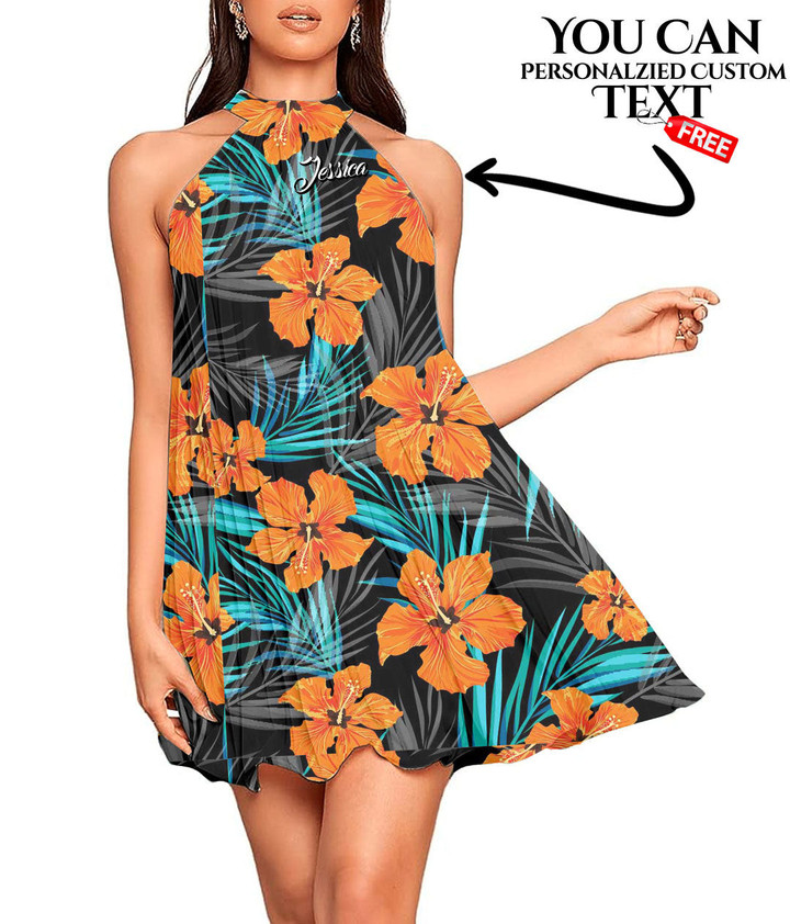 Women's Halter Dress - Summer Tropical Hawaiian Best Gift For Women - Gifts She'll Love A7 | 1sttheworld
