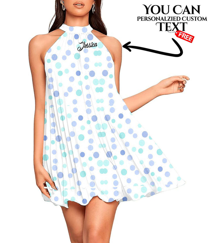 Women's Halter Dress - Pattern with Dots Best Gift For Women - Gifts She'll Love A7 | 1sttheworld