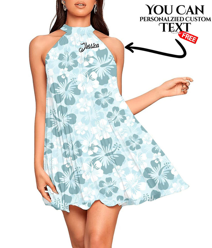 Women's Halter Dress - Hibiscus Seamless Best Gift For Women - Gifts She'll Love A7 | 1sttheworld