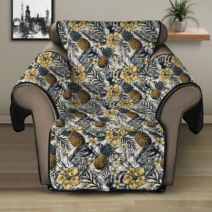 Sofa Protector - Pineapples Hibiscus And Frangipani Flowers Sofa Protector Handcrafted to the Highest Quality Standards A7 | Africazone