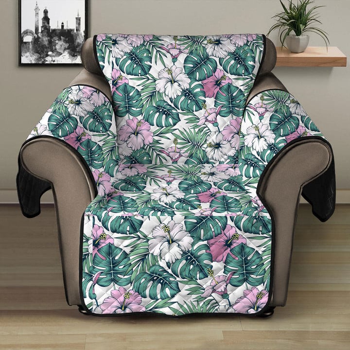 Sofa Protector - Hibiscus Flowers Palm Tropical Pattern Sofa Protector Handcrafted to the Highest Quality Standards A7 | Africazone