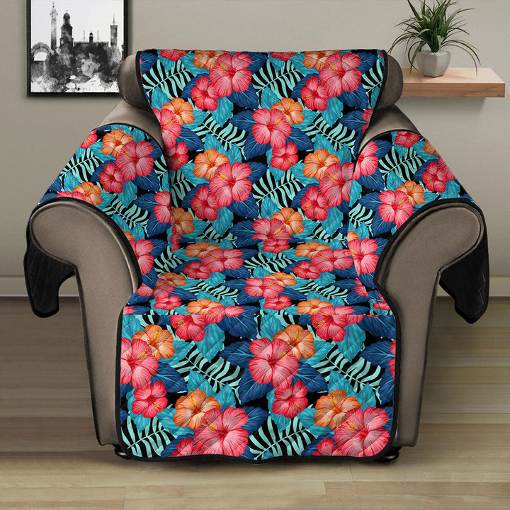Sofa Protector - Tropical Plants And Hibiscus Flowers Sofa Protector Handcrafted to the Highest Quality Standards A7 | Africazone