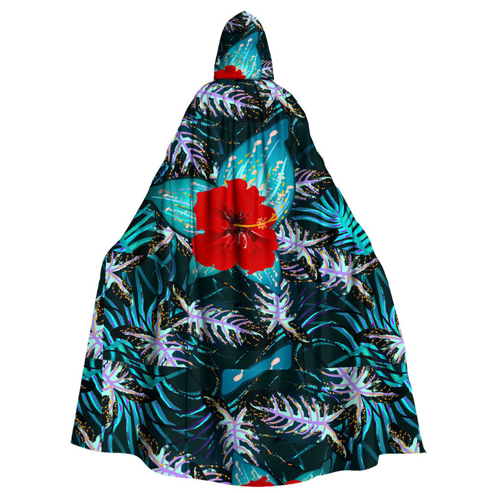 Cloak - Artistic Botanical Surface Unisex Microfiber Hooded Cloak A7 | Africazone