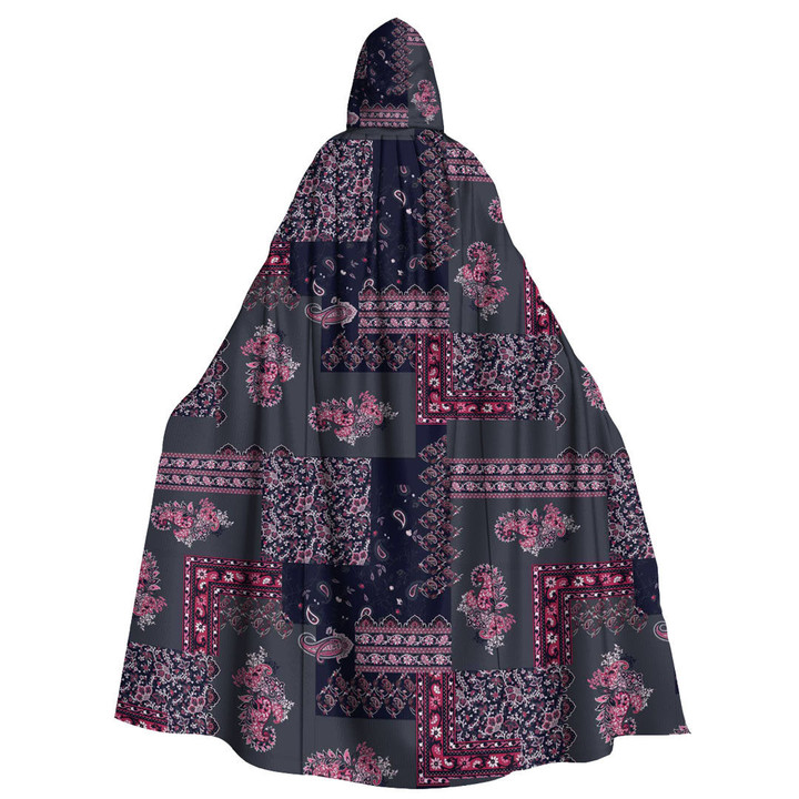 Cloak - Luxury Pink Paisley Bandana Unisex Microfiber Hooded Cloak A7 | Africazone