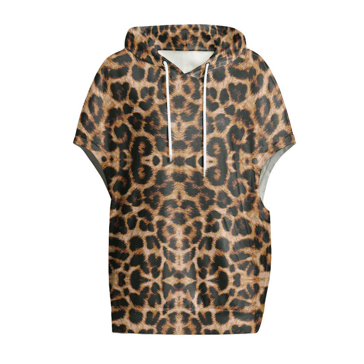 Cloak - LeopardSkin Women's Knitted Fleece Cloak With Kangaroo Pocket A7 | Africazone