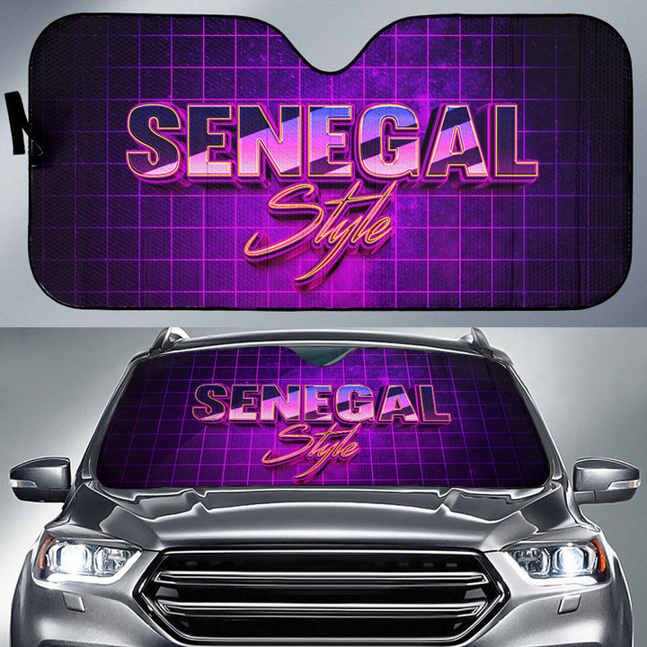 Senegal Auto Sun Shades - Senegal Car Auto Sun Shades Retro Neon 80s Style A7 | 1sttheworld
