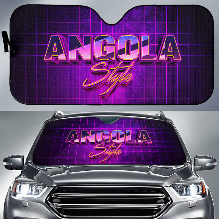 Angola Auto Sun Shades - Angola Car Auto Sun Shades Retro Neon 80s Style A7 | 1sttheworld