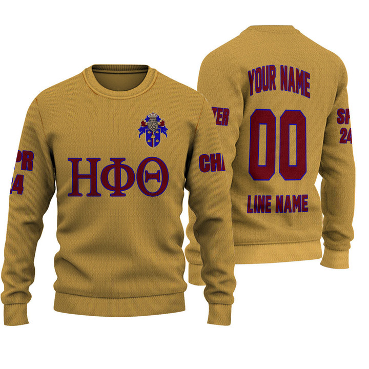 Getteestore Knitted Sweater - (Custom) Eta Phi Theta Military Fraternity Letters A31
