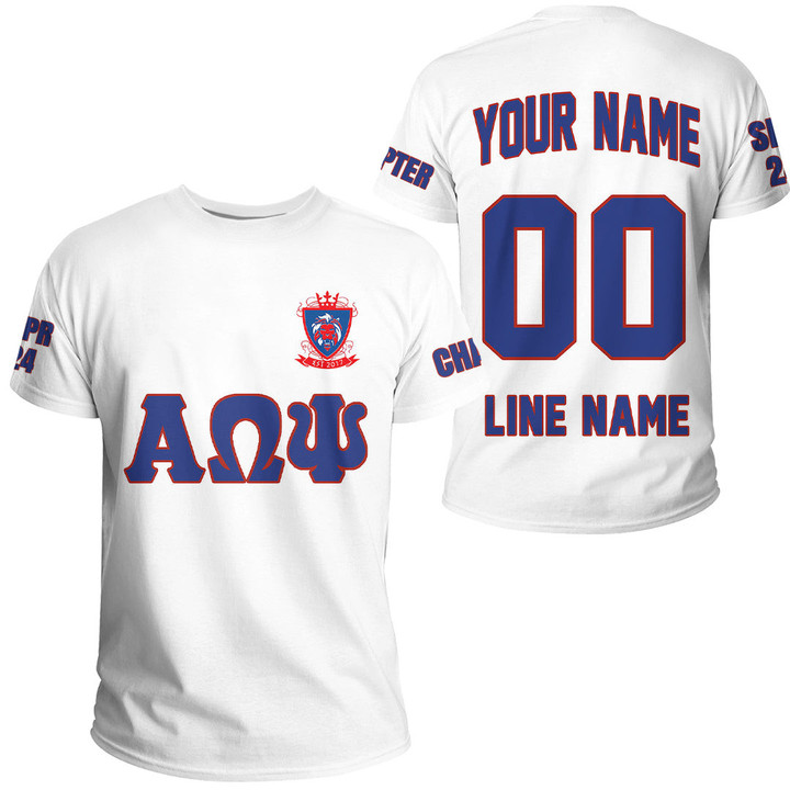 Getteestore T-shirt - (Custom) Alpha Omega Psi Military (White) Letters A31
