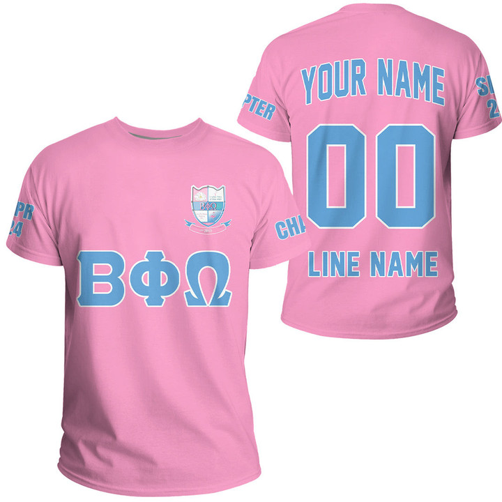 Getteestore T-shirt - (Custom) Beta Phi Omega Sorority (Pink) Letters A31