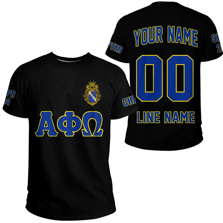 Getteestore T-shirt - (Custom) Alpha Phi Omega (Black) Letters A31