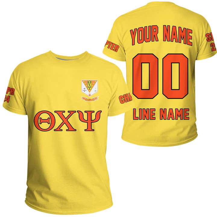 Getteestore T-shirt - (Custom) Theta Chi Psi Fraternity (Yellow) Letters A31