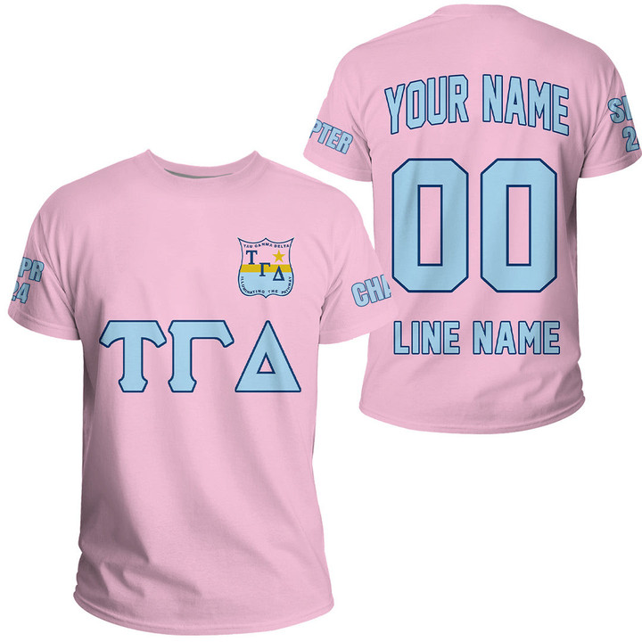Getteestore T-shirt - (Custom) Tau Gamma Delta Sorority (Pink) Letters A31