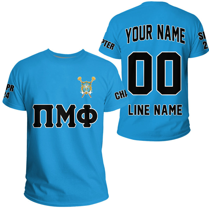 Getteestore T-shirt - (Custom) Pi Mu Phi Military Sorority (Blue) Letters A31