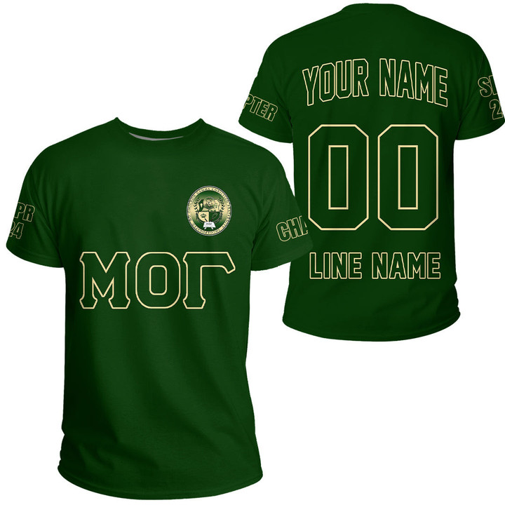 Getteestore T-shirt - (Custom) Mu Omicron Gamma Christian Fraternity (Green) Letters A31