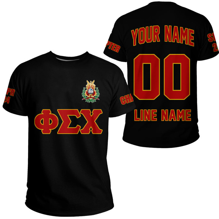 Getteestore T-shirt - (Custom) Phi Sigma Chi Multicultural Fraternity (Black) Letters A31