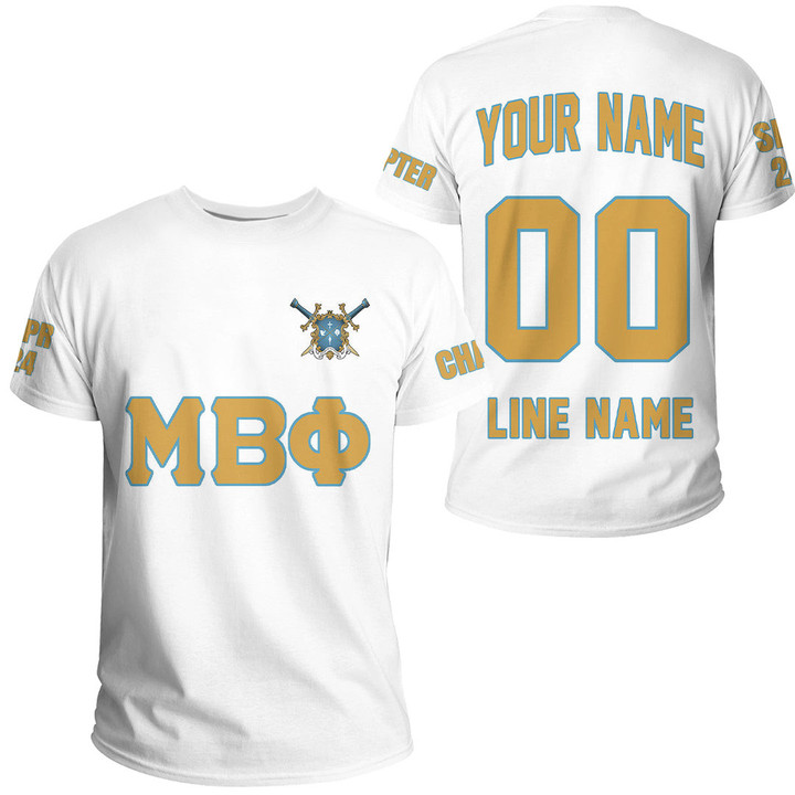 Getteestore T-shirt - (Custom) Mu Beta Phi Military Fraternity (White) Letters A31
