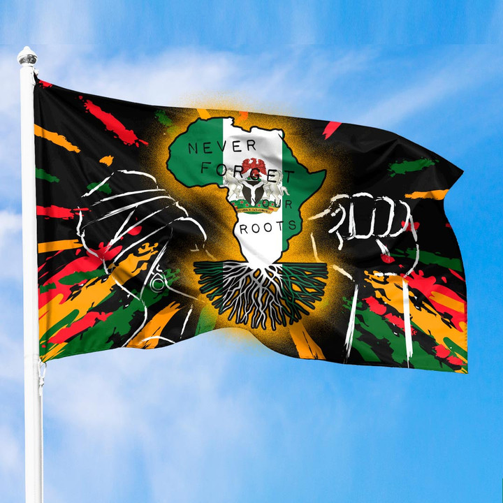 Nigeria Premium Flag Black History Month - Never Forget Your Roots A7 | Africazone