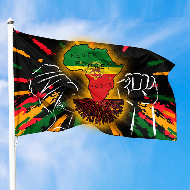 Ehiopia Premium Flag Black History Month - Never Forget Your Roots A7 | Africazone