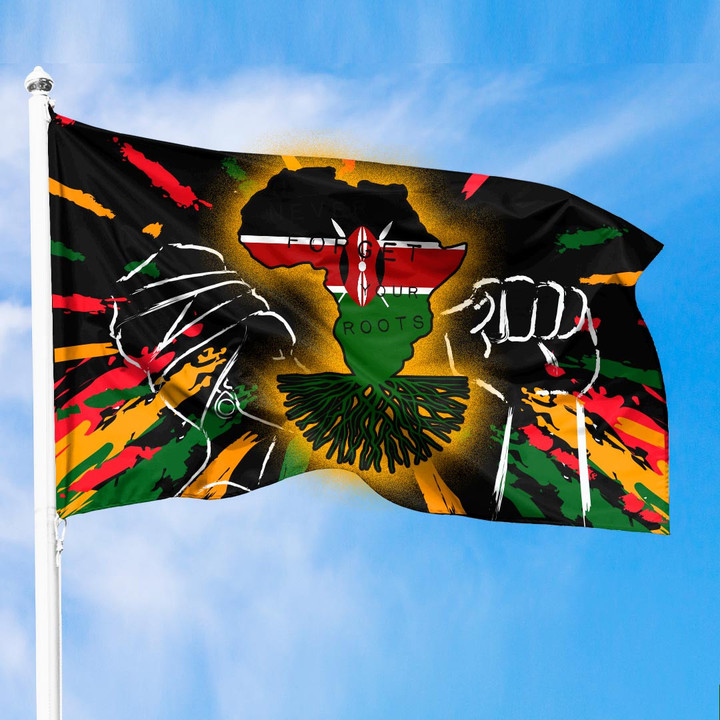 Kenya Premium Flag Black History Month - Never Forget Your Roots A7 | Africazone