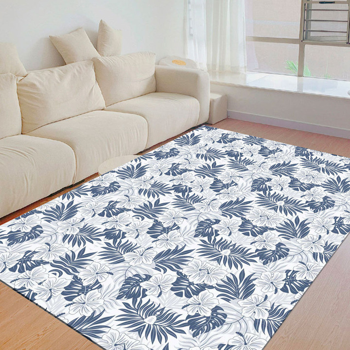 Floor Mat - Gorgeous Tropical Vingtage Leaves Foldable Rectangular Thickened Floor Mat A7 | Africazone