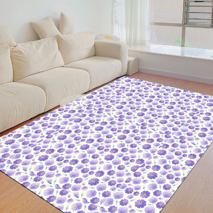 Floor Mat - Cute Small Flowers Foldable Rectangular Thickened Floor Mat A7 | Africazone