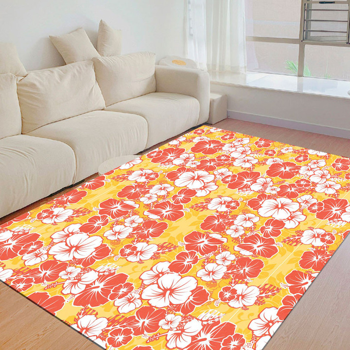 Floor Mat - Floral Seamless Hawaiian Foldable Rectangular Thickened Floor Mat A7 | Africazone