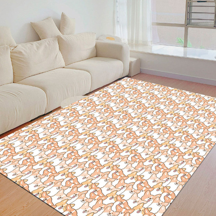 Floor Mat - Cute Corgi Dogs Foldable Rectangular Thickened Floor Mat A7 | Africazone