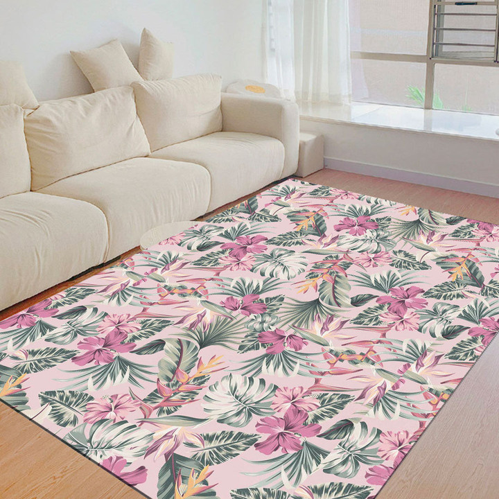 Floor Mat - Hibiscus Artwork For Fabrics Foldable Rectangular Thickened Floor Mat A7 | Africazone
