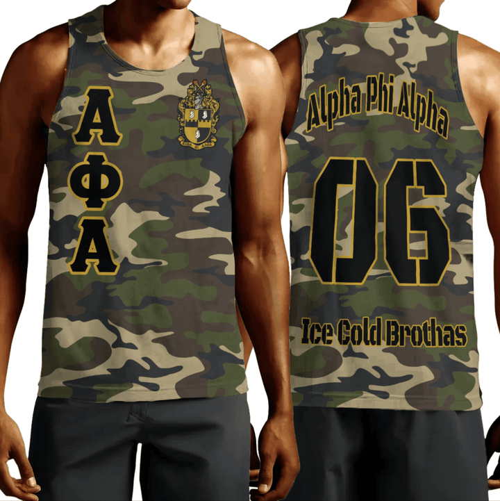 Alpha Phi Alpha Camouflage Men Tank Top | Africazone.store