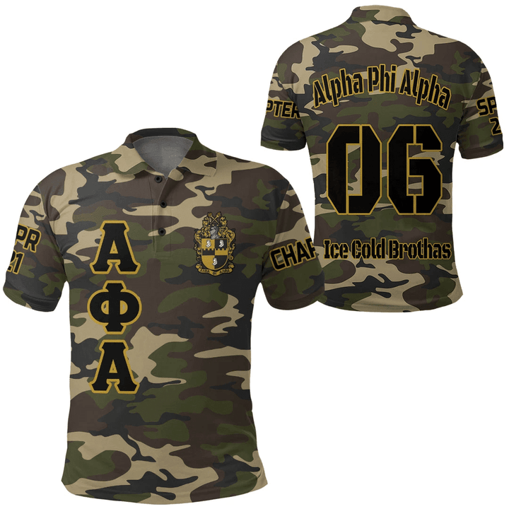 Alpha Phi Alpha Camouflage Polo Shirts | Africazone.store