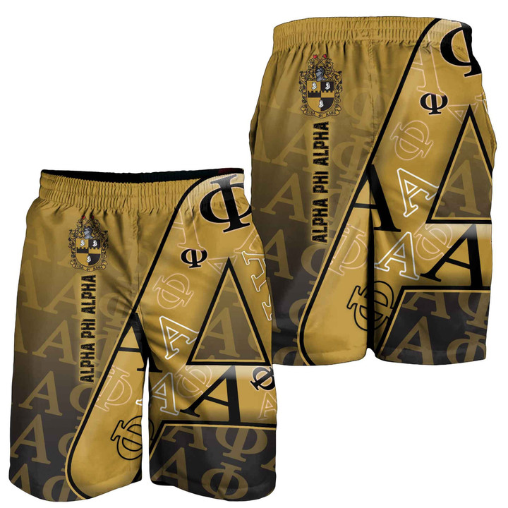 Gettee Clothing - Alpha Phi Alpha Letters Pattern Men's Short A35