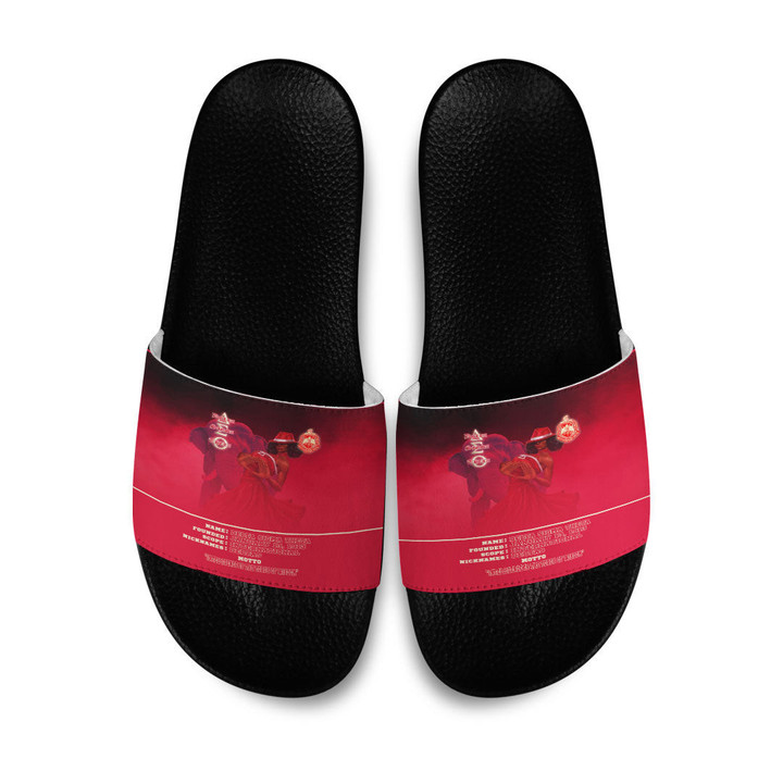 Africazone Slide Sandals - Delta Sigma Theta Motto Slide Sandals | Africazone
