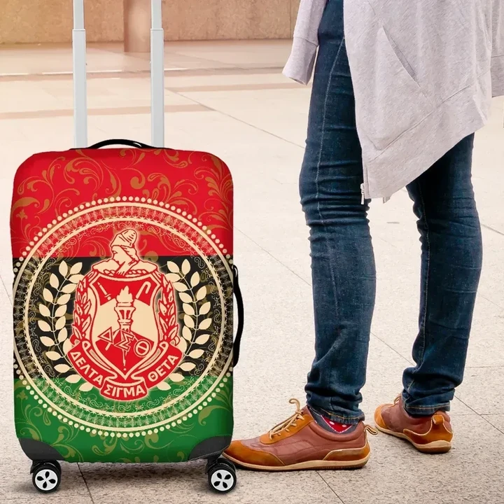 Luggage Cover - Pan Africa Delta Sigma Theta Sorority Suitcase J5