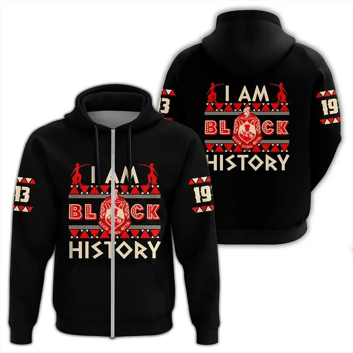 I Am Black History Delta Sigma Theta Zip Hoodie | Africazone.store
