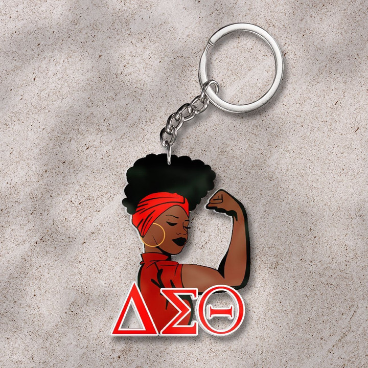 Africa Zone Keychain - Delta Sigma Theta Girl Hannd Acrylic Keychain J09 | Getteestore.com