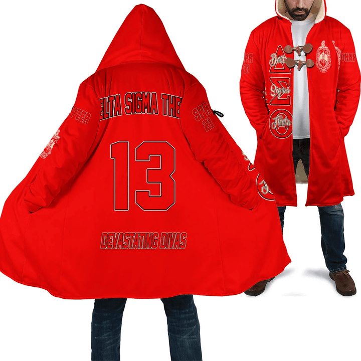 Delta Sigma Theta (Red) Hooded Coat |Africazone.store
