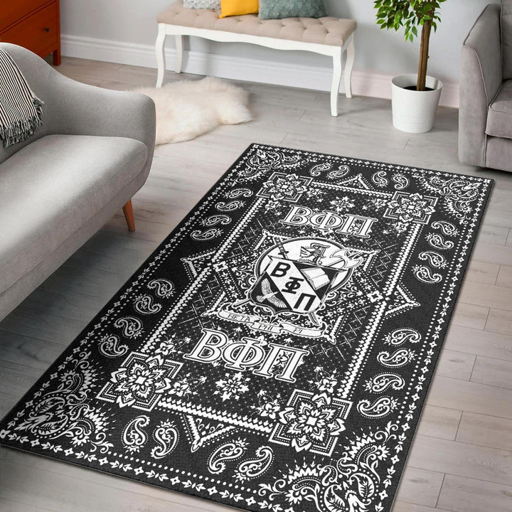 Africa Zone Area Rug - Beta Phi Pi Fraternity Vintage Paisley Pattern A31